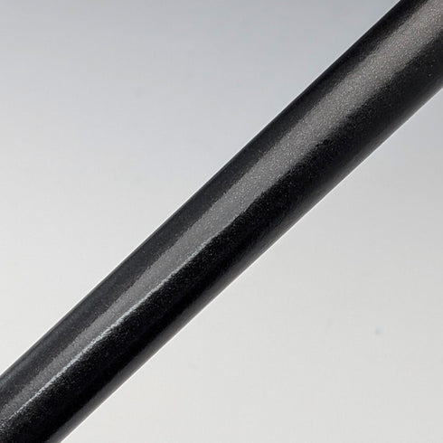 1920s-30s British vintage black shaft curved handle sterling silver decorated walking stick 78cm